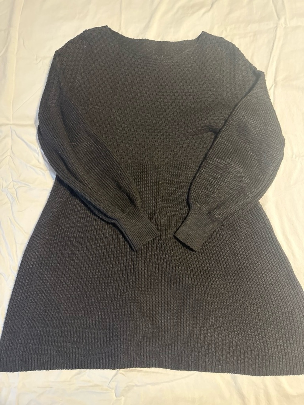 SHEIN Black Knit Sweater Dress